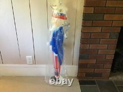 Vintage Lighted Union Uncle Sam Patriotic July 4th Blow Mold