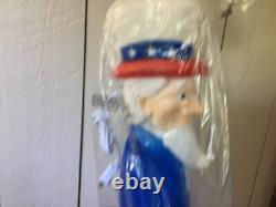 Vintage Lighted Union Uncle Sam Patriotic July 4th Blow Mold