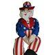 Vintage Lillian Vernon Fourth Of July Life Size Plush Figure 5 Ft Holiday July 4