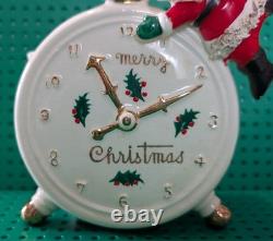 Vintage Lipper & Mann Spaghetti Santa on Painted Ceramic Christmas Clock Vintage Lipper & Mann Spaghetti Santa on Painted Ceramic Christmas Clock