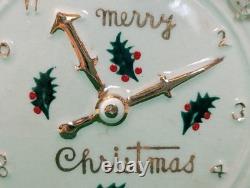Vintage Lipper & Mann Spaghetti Santa on Painted Ceramic Christmas Clock Vintage Lipper & Mann Spaghetti Santa on Painted Ceramic Christmas Clock