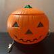 Vintage Lit Halloween Jack-o-lantern Blow Mold Pumpkin (1991, Union Products)