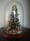 Vintage Mcm Large13westrim Beaded Lighted Christmas Tree Decorated Glass Dome