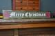 Vintage Merry Christmas Holiday Sign Glass Metal Frame Decoration Decor