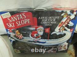 Vintage MR CHRISTMAS Santas Ski Slope Animated Tree Decoration Box