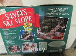 Vintage MR CHRISTMAS Santas Ski Slope Animated Tree Decoration Box