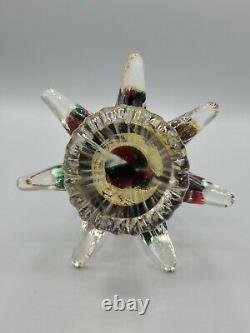 Vintage MURANO ART GLASS CHRISTMAS TREE 7-3/4 RED GREEN GOLD