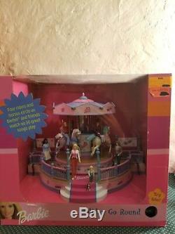 Vintage Mattel Barbie Girls Holiday Go Round Musical Carousel