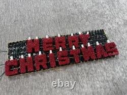 Vintage Merry Christmas Lighted Sign Flashing Hanging Mid Century Red Light Vintage Merry Christmas Lighted Sign Flashing Hanging Mid Century Red Light