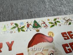 Vintage Merry Christmas Lighted Sign Flashing Hanging Mid Century Red Light Vintage Merry Christmas Lighted Sign Flashing Hanging Mid Century Red Light