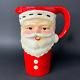 Vintage Mid-century 1950's Ceramic Christmas Santa Pitcher Eyes Open Japan