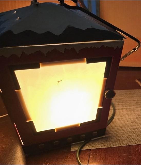 Vintage Midcentury Poloron Holiday Coach Lantern Christmas Decor