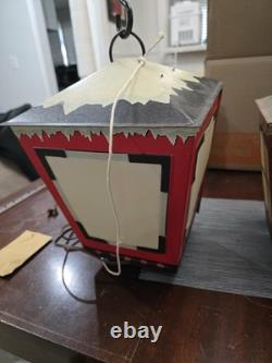 Vintage Midcentury Poloron Holiday Coach Lantern Christmas Decor