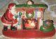 Vintage Midwest Importers Cast Iron Santa Fireplace Christmas Light Doorstop