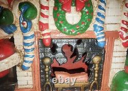 Vintage Midwest Importers Cast Iron Santa Fireplace Christmas Light Doorstop