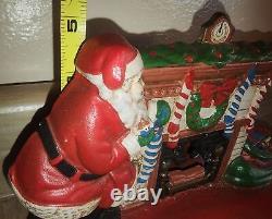 Vintage Midwest Importers Cast Iron Santa Fireplace Christmas Light Doorstop