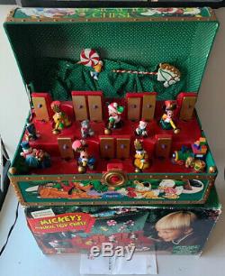 Vintage Mr. Christmas Disney Mickeys Musical Toy Chest 35 Carols with Box Works