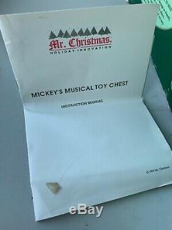 Vintage Mr. Christmas Disney Mickeys Musical Toy Chest 35 Carols with Box Works