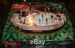 Vintage Mr. Christmas Holiday Skaters Musical Ice Skating Rink 50 Songs Complete