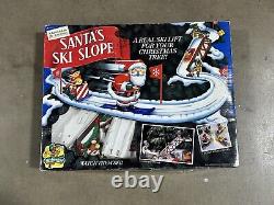 Vintage Mr. Christmas Santa's Ski Slope 100% Complete Tested Working In Box