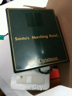 Vintage Mr. Christmas Santas Marching Band Holiday Musical WORKS! Boxed