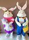 Vintage Mr & Mrs Easter Bunny Door Greeters 36 Decorations