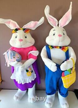 Vintage Mr & Mrs Easter Bunny Door Greeters 36 Decorations