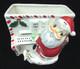 Vintage Napco Japan Ceramic Christmas Santa Claus Playing Piano Planter Xmas