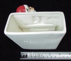 Vintage NAPCO Japan Ceramic Christmas SANTA CLAUS PLAYING PIANO PLANTER Xmas