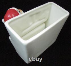 Vintage NAPCO Japan Ceramic Christmas SANTA CLAUS PLAYING PIANO PLANTER Xmas
