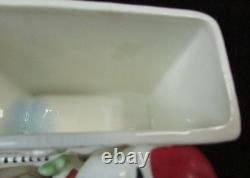 Vintage NAPCO Japan Ceramic Christmas SANTA CLAUS PLAYING PIANO PLANTER Xmas