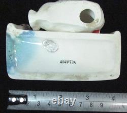 Vintage NAPCO Japan Ceramic Christmas SANTA CLAUS PLAYING PIANO PLANTER Xmas