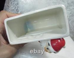 Vintage NAPCO Japan Ceramic Christmas SANTA CLAUS PLAYING PIANO PLANTER Xmas
