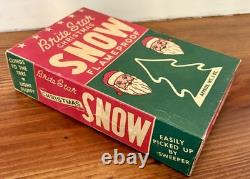 Vintage NOS Christmas Mica Snow Flakes Original Boxes Unopened Unused Lot of 4