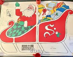 Vintage Neely Hall Christmas Santa & Sleigh Craft Pattern No 1298 Sheet 1 And 2 Vintage Neely Hall Christmas Santa & Sleigh Craft Pattern No 1298 Sheet 1 And 2