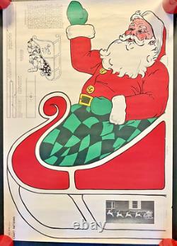 Vintage Neely Hall Christmas Santa & Sleigh Craft Pattern No 1298 Sheet 1 And 2 Vintage Neely Hall Christmas Santa & Sleigh Craft Pattern No 1298 Sheet 1 And 2