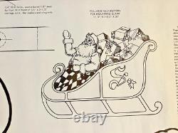 Vintage Neely Hall Christmas Santa & Sleigh Craft Pattern No 1298 Sheet 1 And 2 Vintage Neely Hall Christmas Santa & Sleigh Craft Pattern No 1298 Sheet 1 And 2