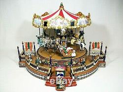 Vintage Original Mr. Christmas Large Lighted Holiday Carousel Complete & Rare