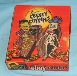 Vintage Palmer CREEPY COFFINS Halloween candy x8 in original store display box