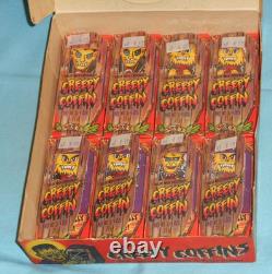 Vintage Palmer CREEPY COFFINS Halloween candy x8 in original store display box