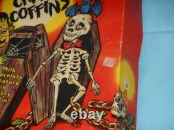 Vintage Palmer CREEPY COFFINS Halloween candy x8 in original store display box Vintage Palmer CREEPY COFFINS Halloween candy x8 in original store display box