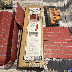 Vintage Pam's Holiday Hearth Christmas CardBoard Full Size Fireplace in Box