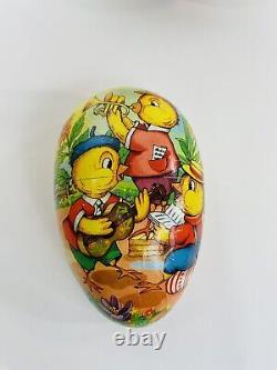 Vintage Paper Mache Easter Egg Wesy Germany Chicks
