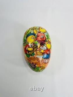 Vintage Paper Mache Easter Egg Wesy Germany Chicks