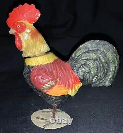 Vintage Paper Mache German Easter Rooster Candy Container