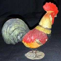 Vintage Paper Mache German Easter Rooster Candy Container