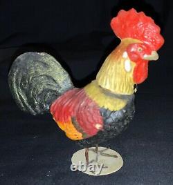 Vintage Paper Mache German Easter Rooster Candy Container