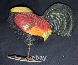 Vintage Paper Mache German Easter Rooster Candy Container