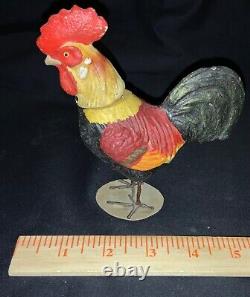 Vintage Paper Mache German Easter Rooster Candy Container