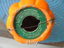 Vintage Paper Mache Halloween Pumpkin Jack O' Lantern Choir Boy Paper Insert